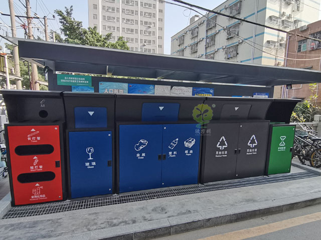 深圳標準不銹鋼垃圾分類投放點