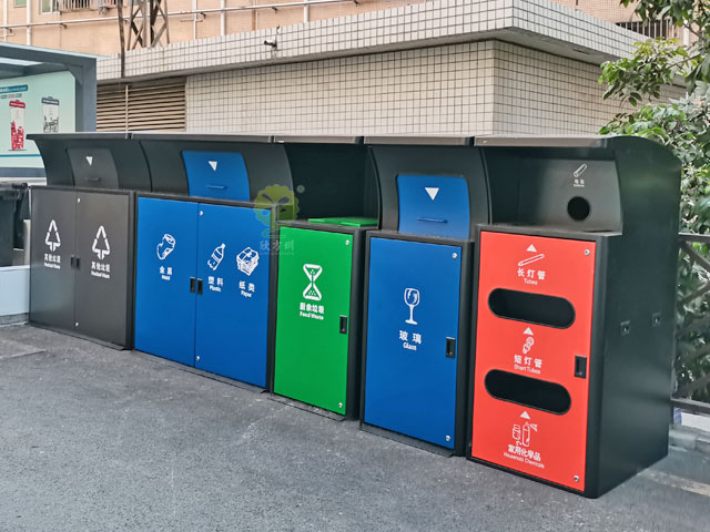 深圳標準不銹鋼垃圾分類投放點