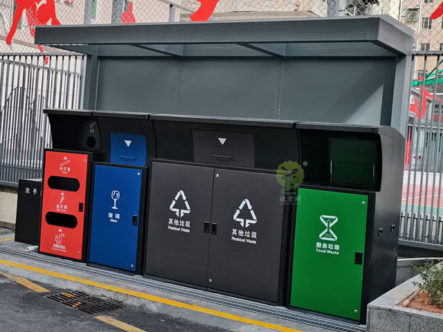 深圳標準不銹鋼垃圾分類投放點