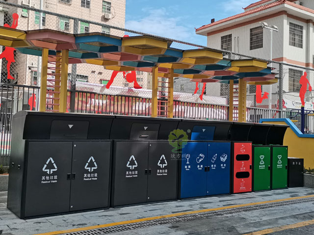 深圳標準不銹鋼垃圾分類投放點